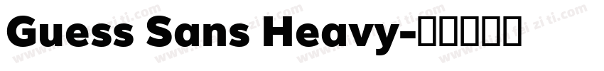 Guess Sans Heavy字体转换